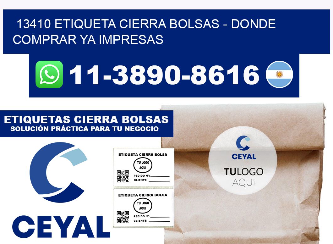 13410 etiqueta Cierra Bolsas - Donde Comprar ya impresas