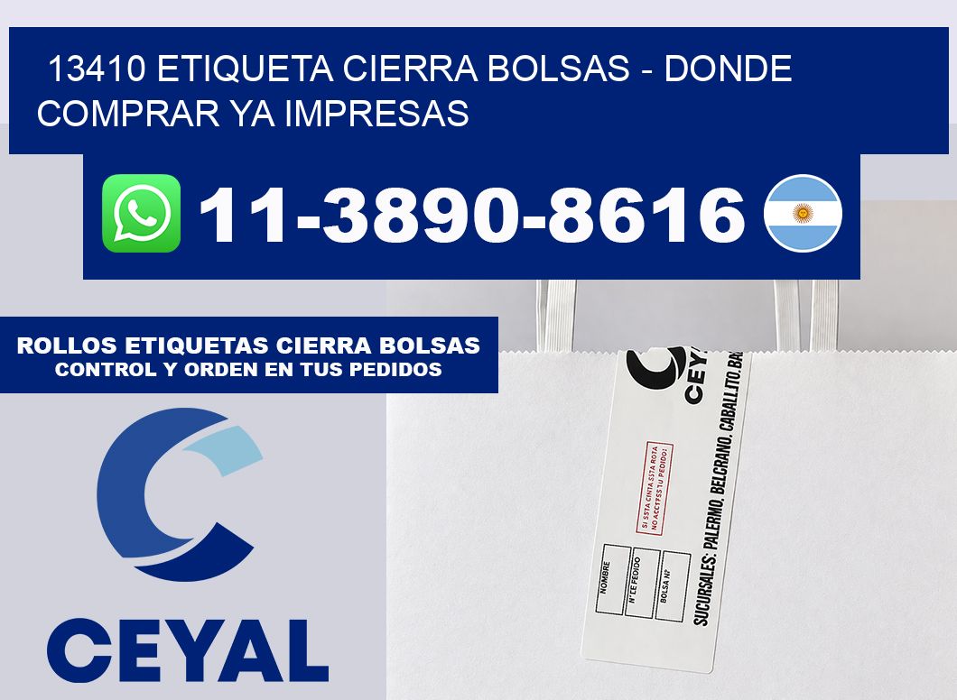 13410 etiqueta Cierra Bolsas – Donde Comprar ya impresas