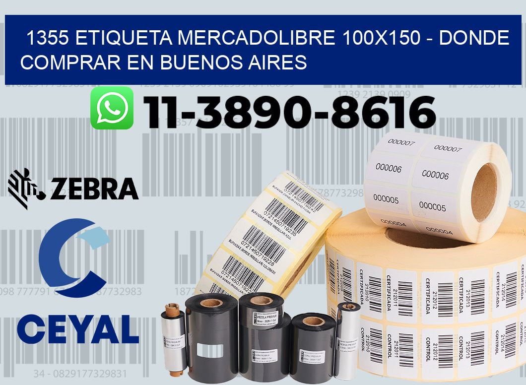 1355 etiqueta MercadoLibre 100x150 - Donde Comprar en Buenos Aires
