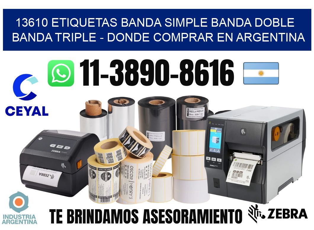 13610 etiquetas banda simple banda doble banda triple - Donde Comprar en Argentina