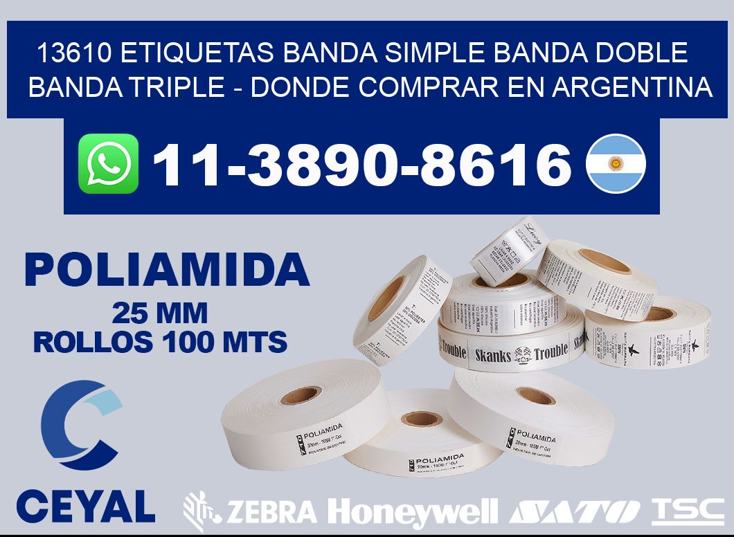 13610 etiquetas banda simple banda doble banda triple - Donde Comprar en Argentina