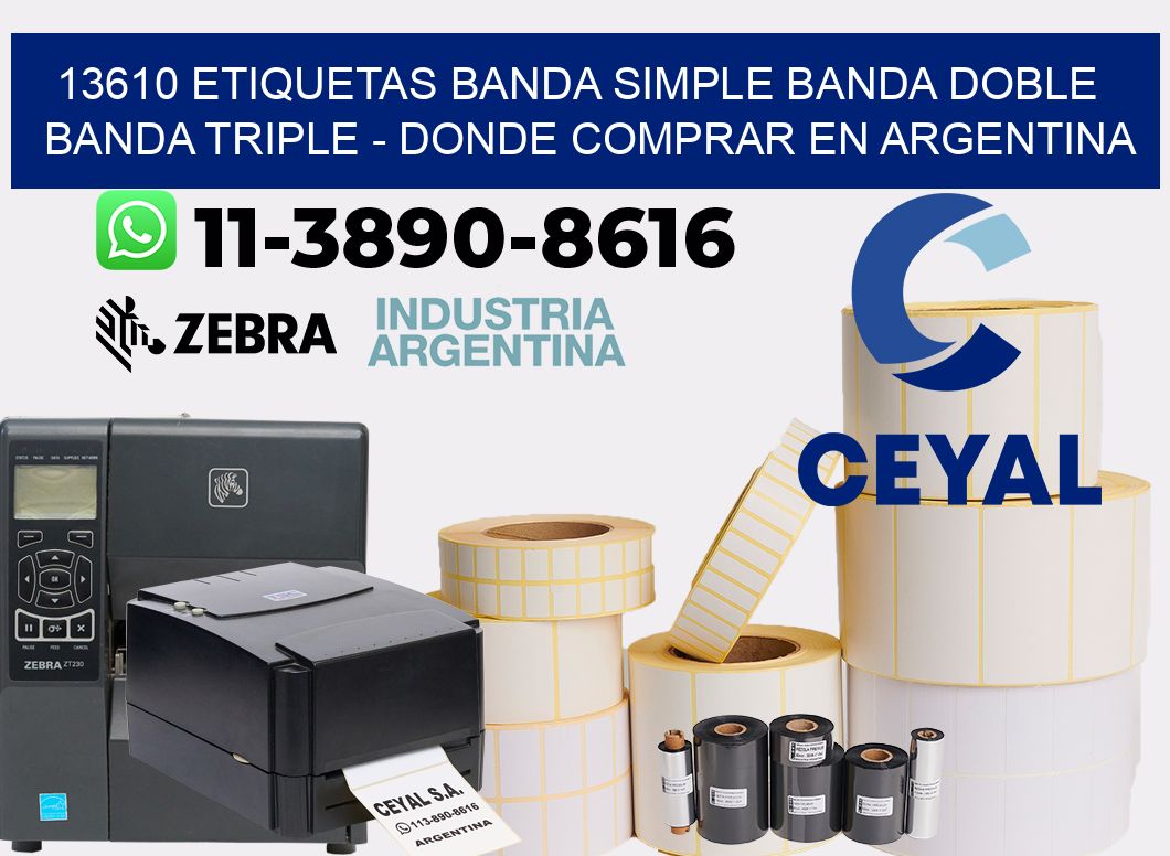 13610 etiquetas banda simple banda doble banda triple - Donde Comprar en Argentina