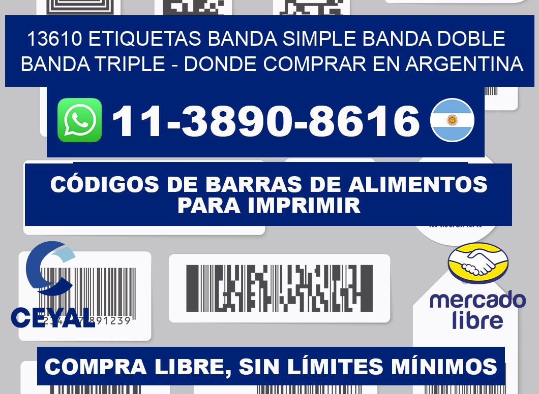 13610 etiquetas banda simple banda doble banda triple - Donde Comprar en Argentina