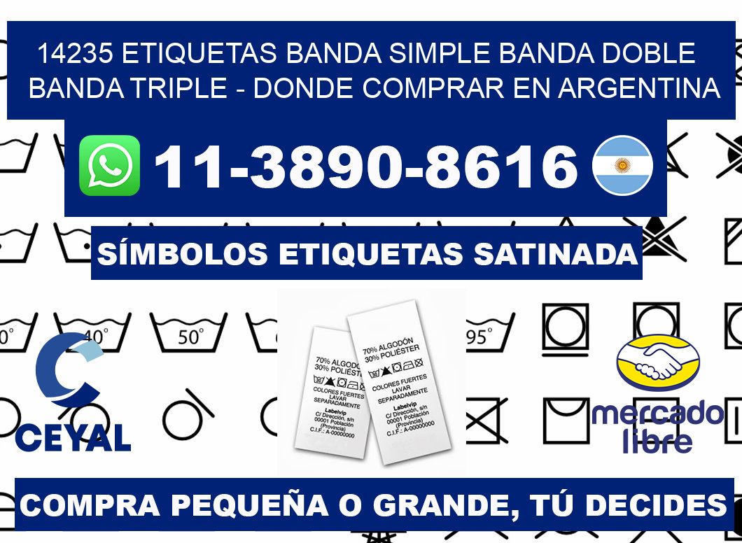 14235 etiquetas banda simple banda doble banda triple - Donde Comprar en Argentina