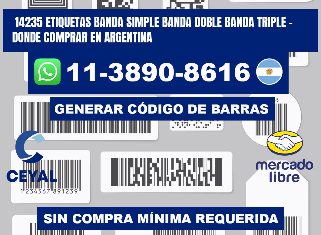 14235 etiquetas banda simple banda doble banda triple - Donde Comprar en Argentina