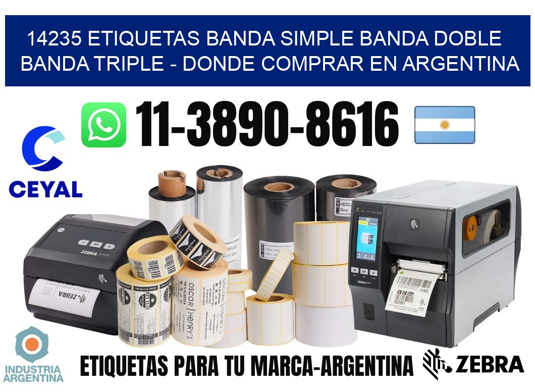 14235 etiquetas banda simple banda doble banda triple - Donde Comprar en Argentina