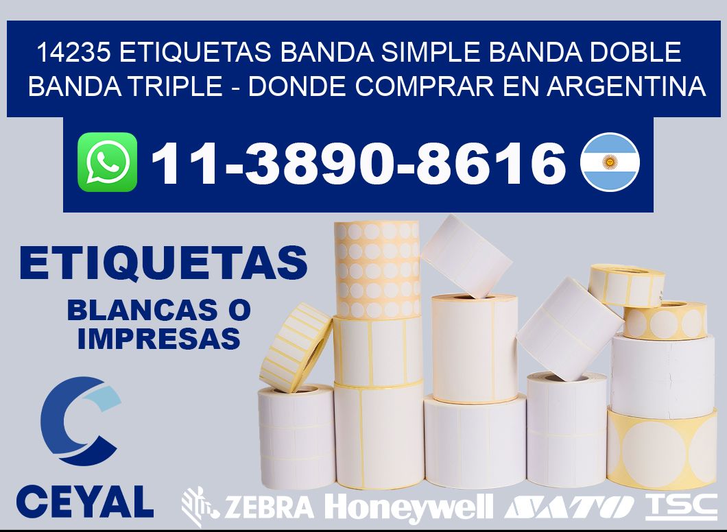 14235 etiquetas banda simple banda doble banda triple - Donde Comprar en Argentina