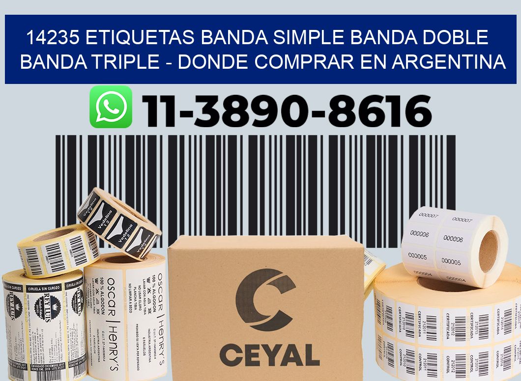 14235 etiquetas banda simple banda doble banda triple - Donde Comprar en Argentina