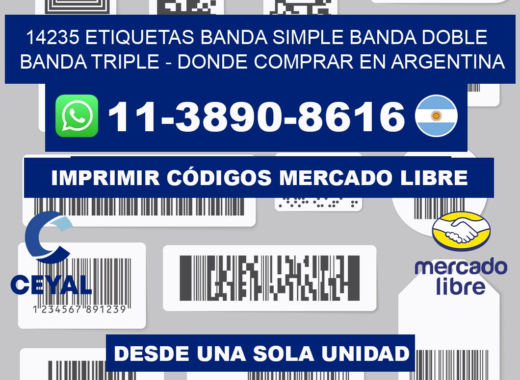 14235 etiquetas banda simple banda doble banda triple - Donde Comprar en Argentina