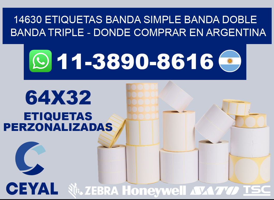 14630 etiquetas banda simple banda doble banda triple - Donde Comprar en Argentina