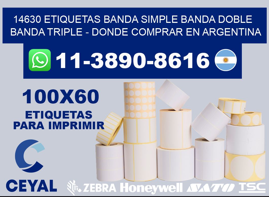 14630 etiquetas banda simple banda doble banda triple - Donde Comprar en Argentina