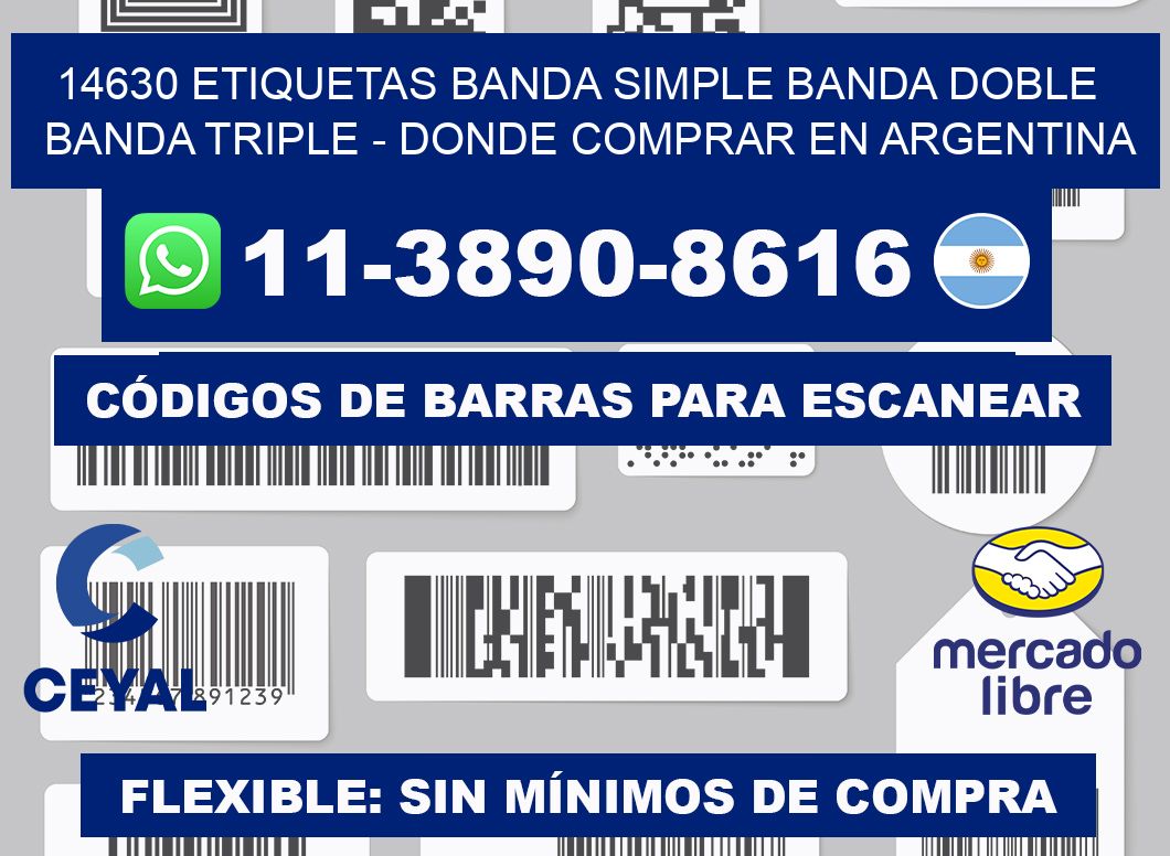 14630 etiquetas banda simple banda doble banda triple - Donde Comprar en Argentina