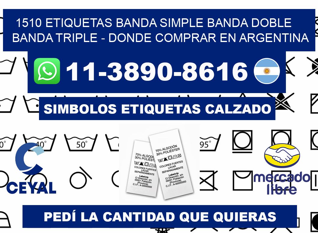 1510 etiquetas banda simple banda doble banda triple - Donde Comprar en Argentina