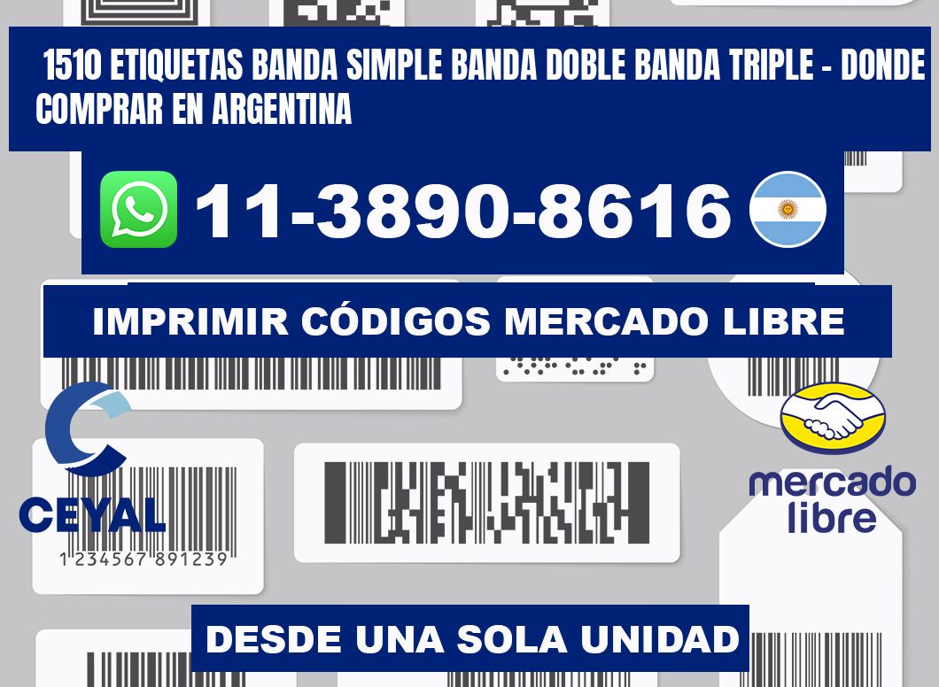 1510 etiquetas banda simple banda doble banda triple - Donde Comprar en Argentina