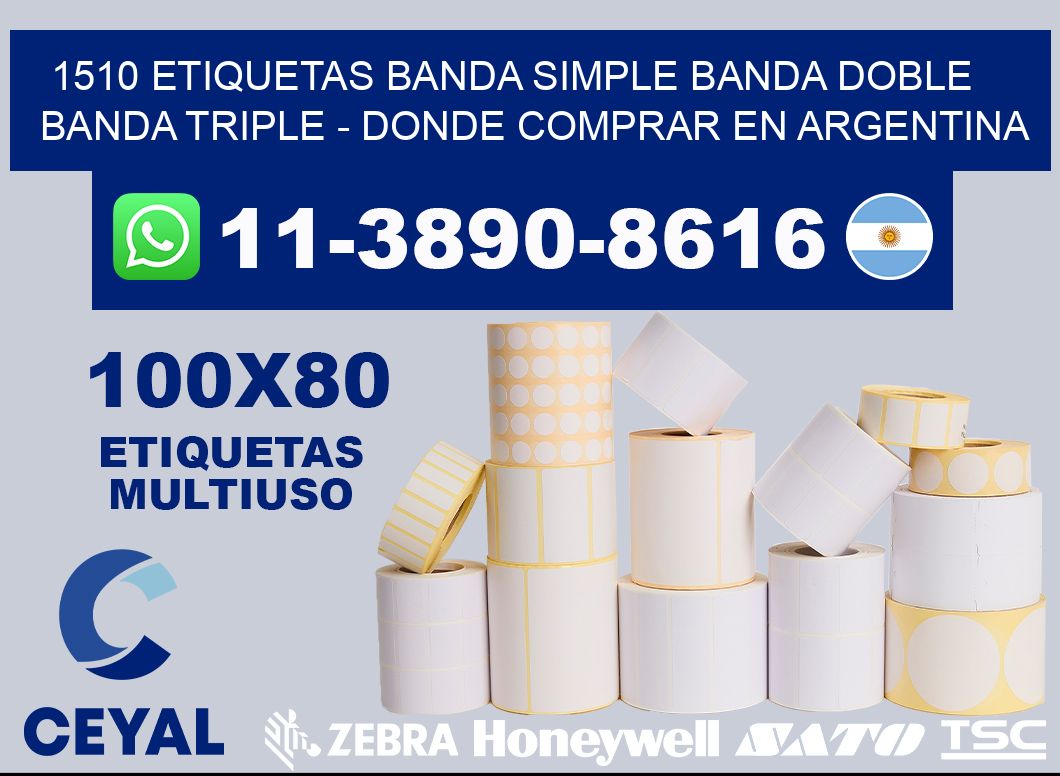 1510 etiquetas banda simple banda doble banda triple - Donde Comprar en Argentina