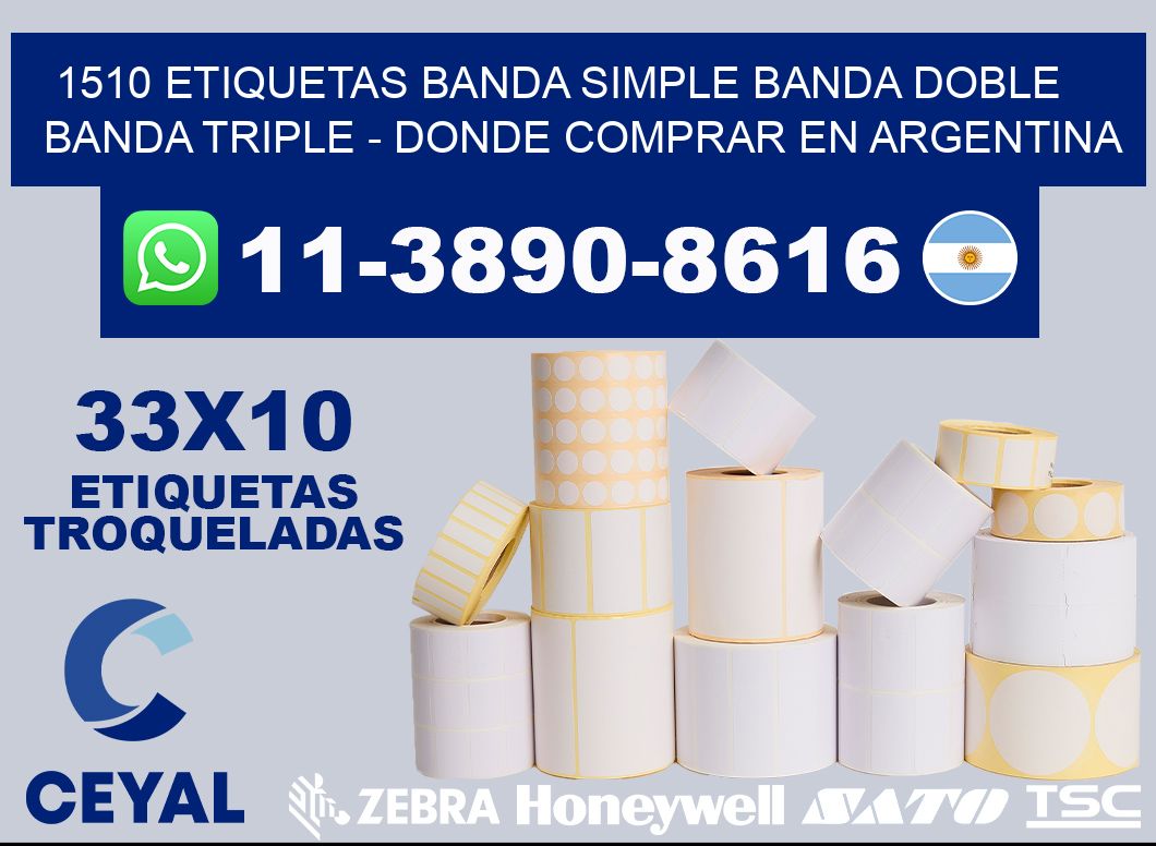 1510 etiquetas banda simple banda doble banda triple - Donde Comprar en Argentina