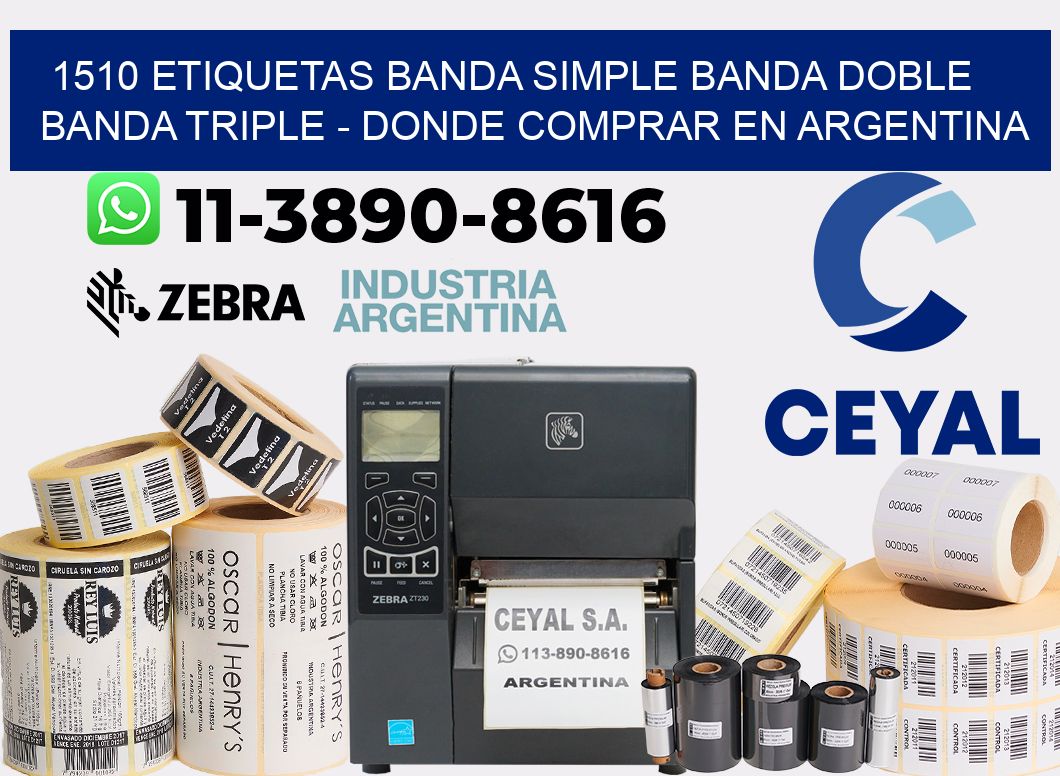 1510 etiquetas banda simple banda doble banda triple - Donde Comprar en Argentina