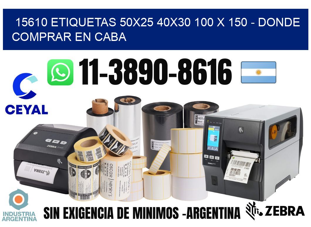 15610 etiquetas 50x25 40x30 100 x 150 - Donde Comprar en Caba