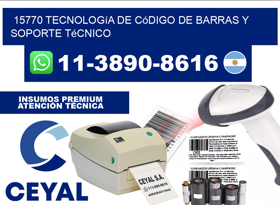 15770 Tecnología de Código de Barras y Soporte Técnico