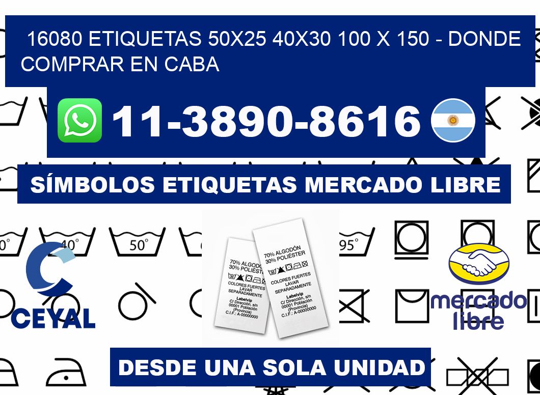 16080 etiquetas 50x25 40x30 100 x 150 - Donde Comprar en Caba