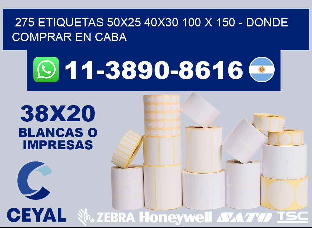 275 etiquetas 50x25 40x30 100 x 150 - Donde Comprar en Caba