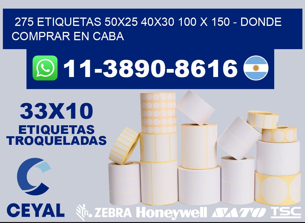 275 etiquetas 50x25 40x30 100 x 150 - Donde Comprar en Caba