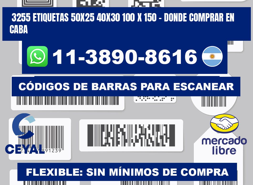 3255 etiquetas 50x25 40x30 100 x 150 - Donde Comprar en Caba
