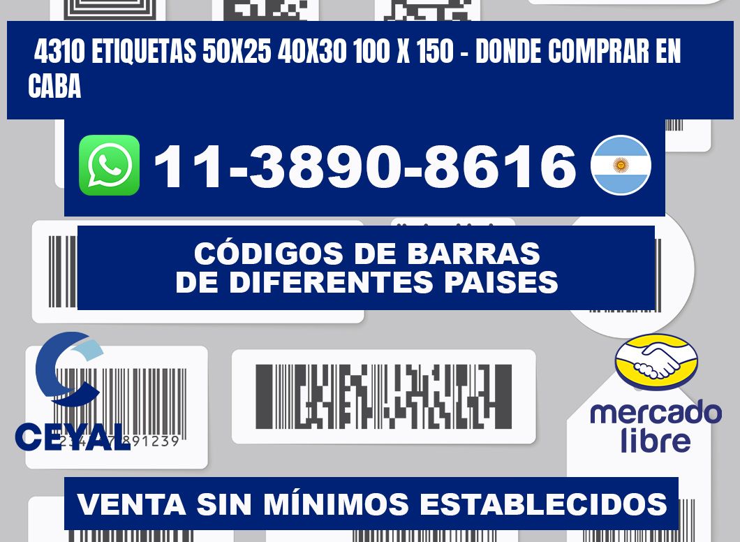 4310 etiquetas 50x25 40x30 100 x 150 - Donde Comprar en Caba