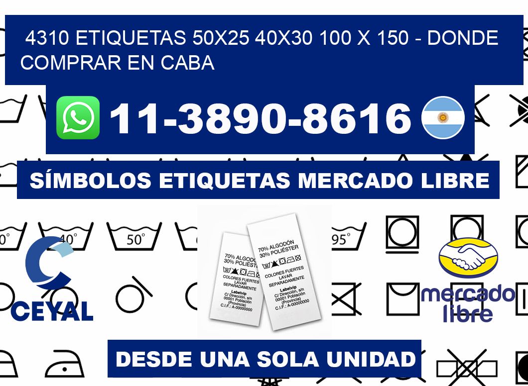 4310 etiquetas 50x25 40x30 100 x 150 - Donde Comprar en Caba