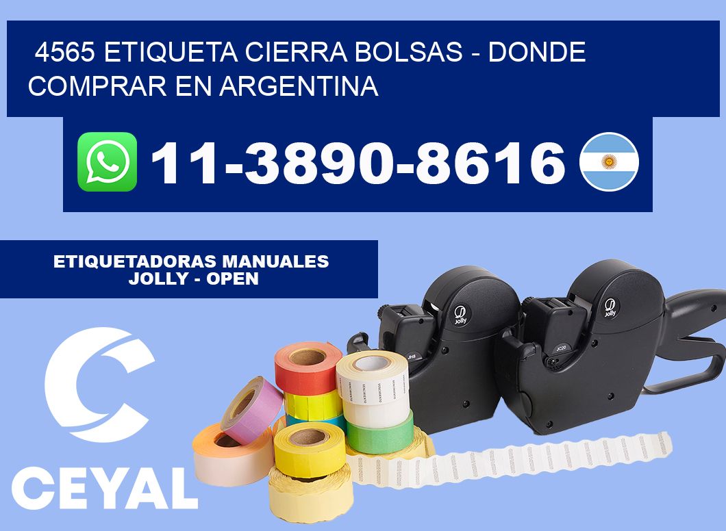 4565 etiqueta Cierra Bolsas - Donde Comprar en Argentina