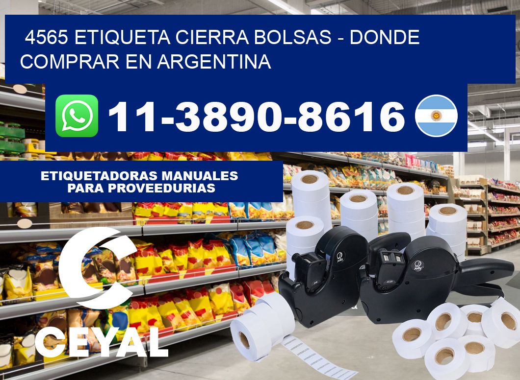 4565 etiqueta Cierra Bolsas - Donde Comprar en Argentina
