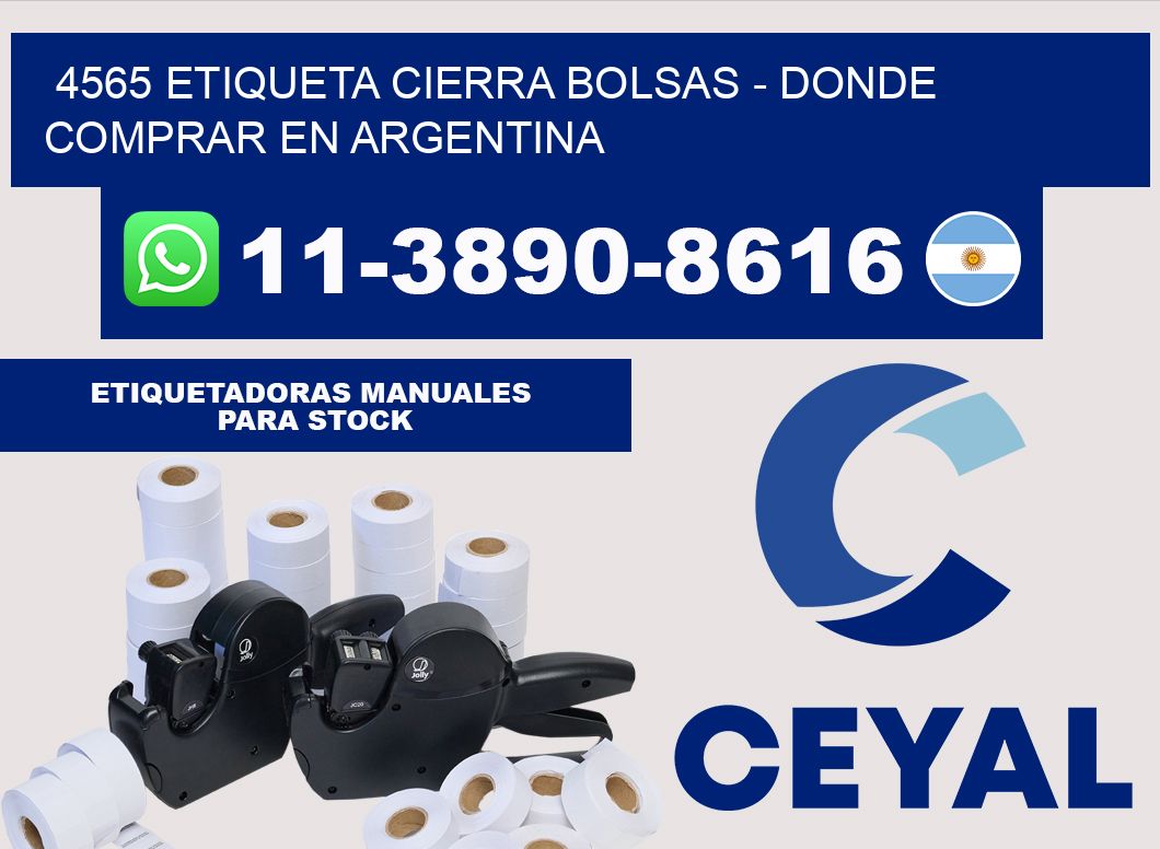 4565 etiqueta Cierra Bolsas - Donde Comprar en Argentina