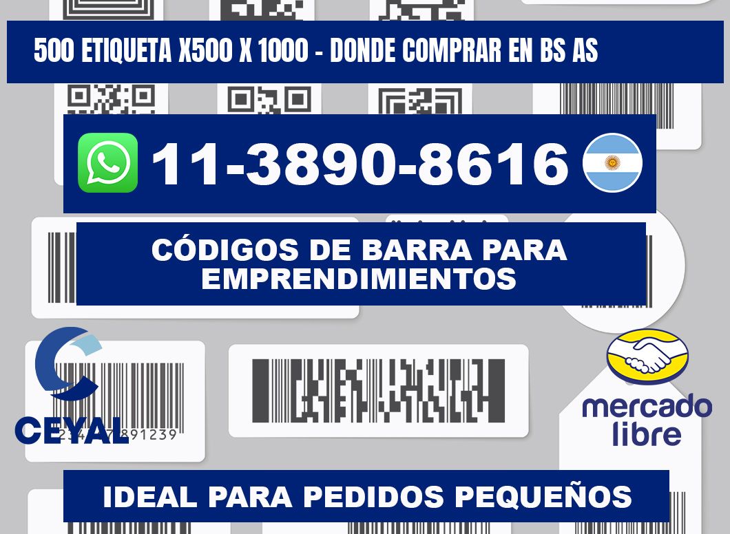 500 etiqueta x500 x 1000 - Donde Comprar en bs as