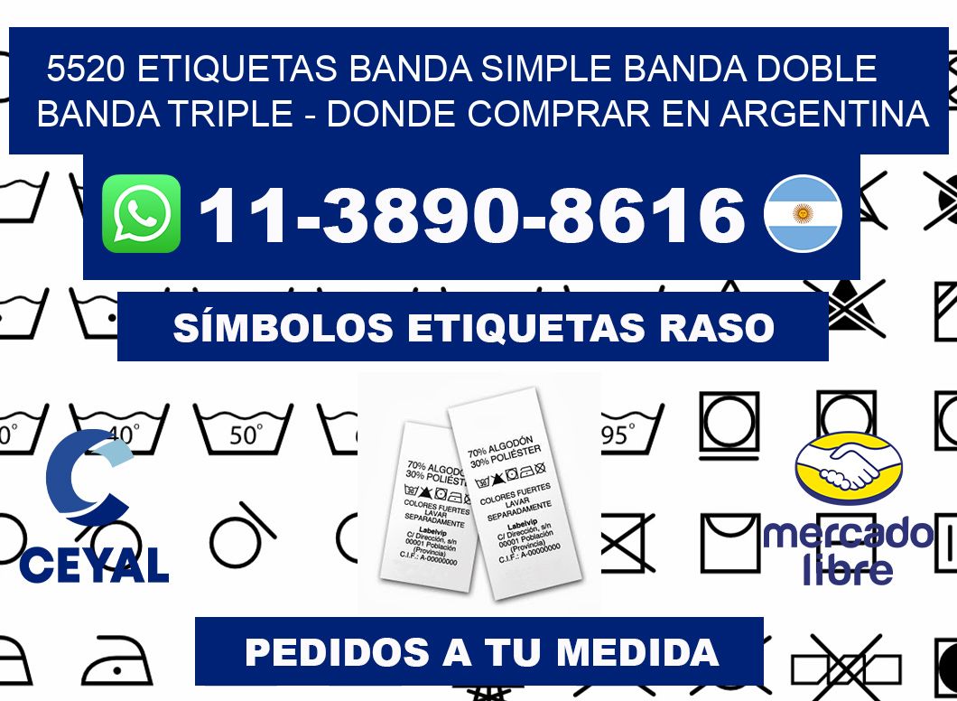 5520 etiquetas banda simple banda doble banda triple - Donde Comprar en Argentina