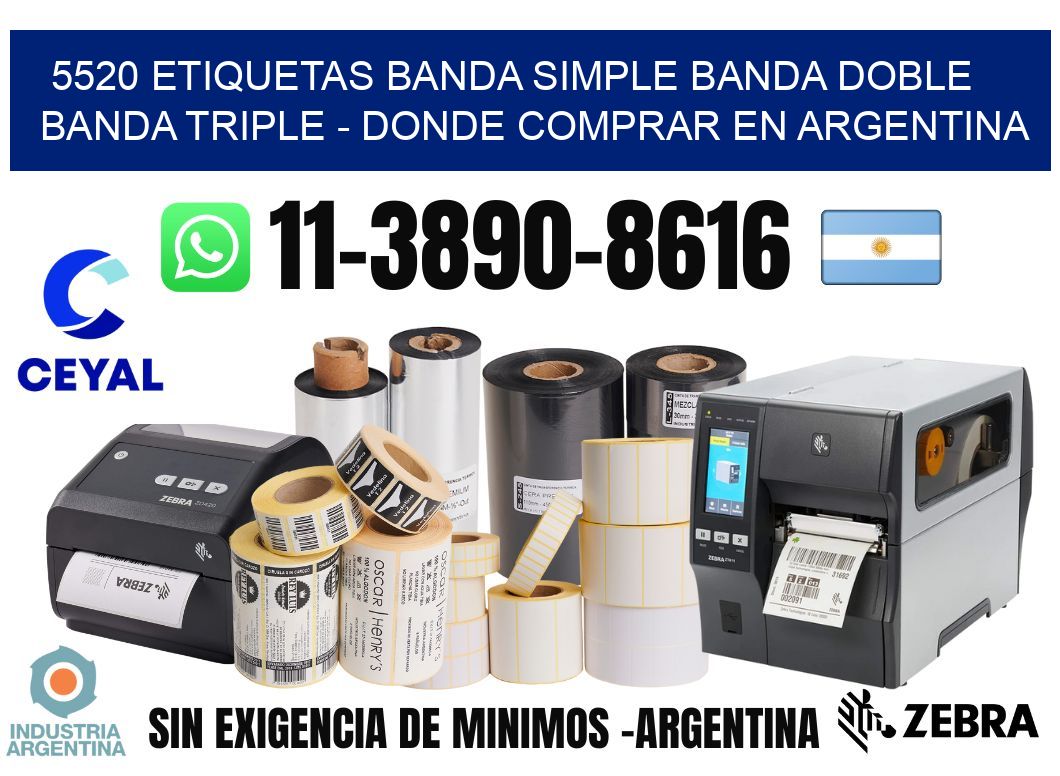 5520 etiquetas banda simple banda doble banda triple - Donde Comprar en Argentina