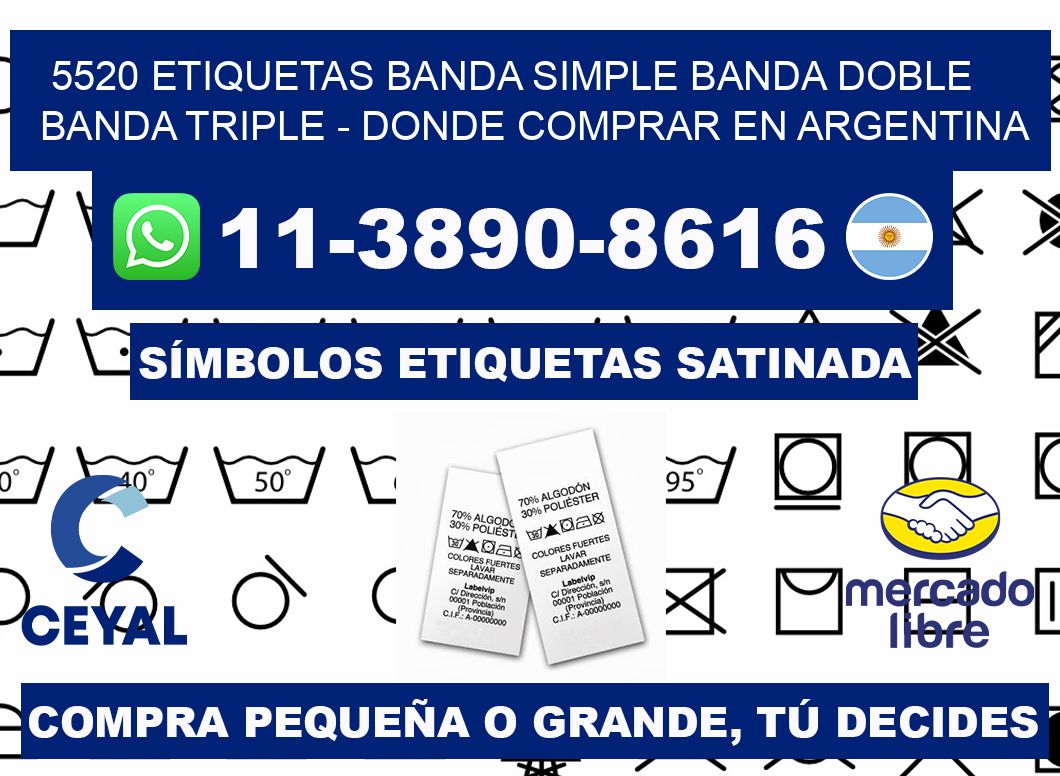 5520 etiquetas banda simple banda doble banda triple - Donde Comprar en Argentina