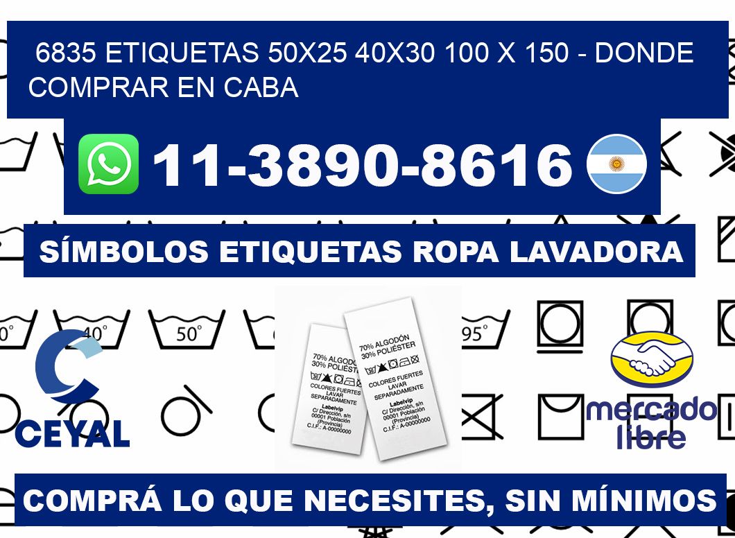 6835 etiquetas 50x25 40x30 100 x 150 - Donde Comprar en Caba