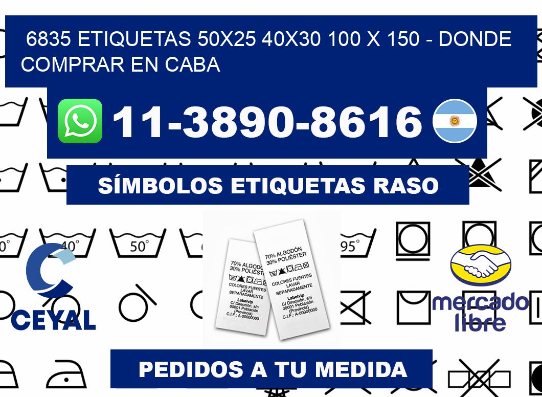6835 etiquetas 50x25 40x30 100 x 150 - Donde Comprar en Caba