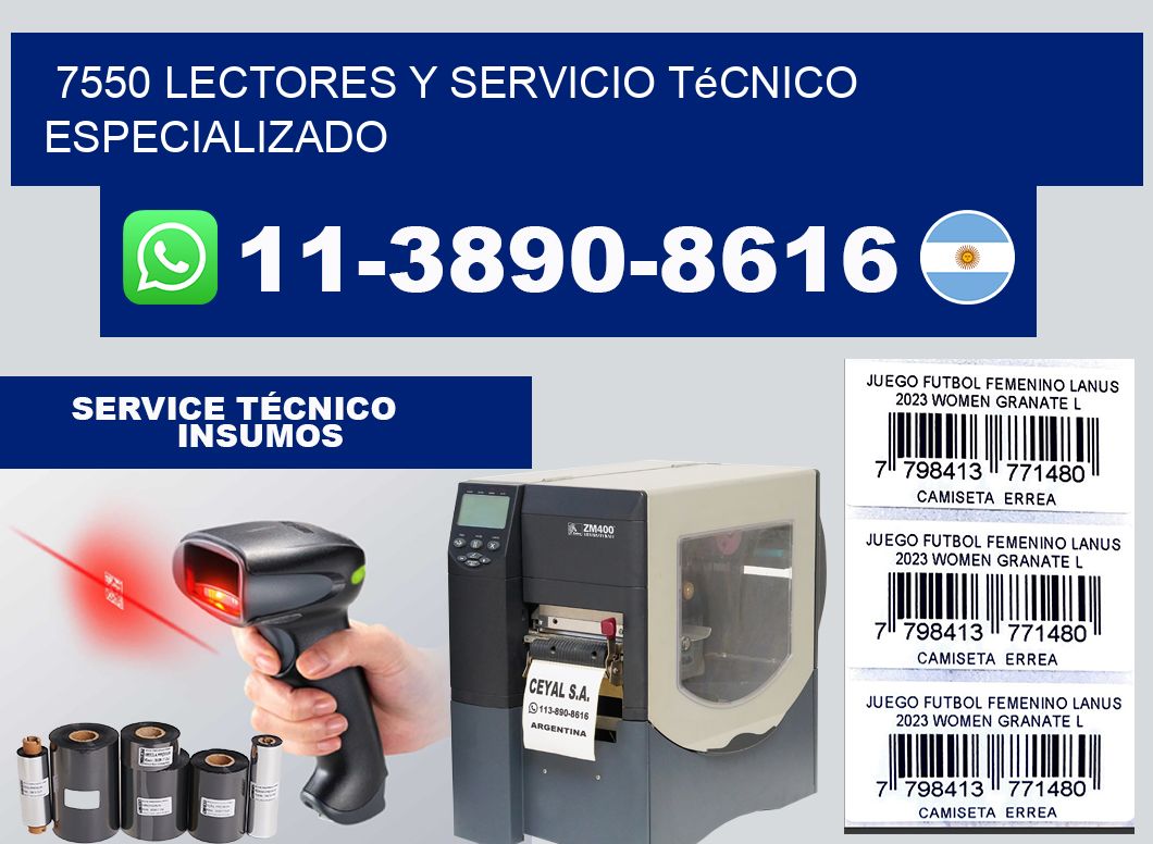 7550 Lectores y Servicio Técnico Especializado