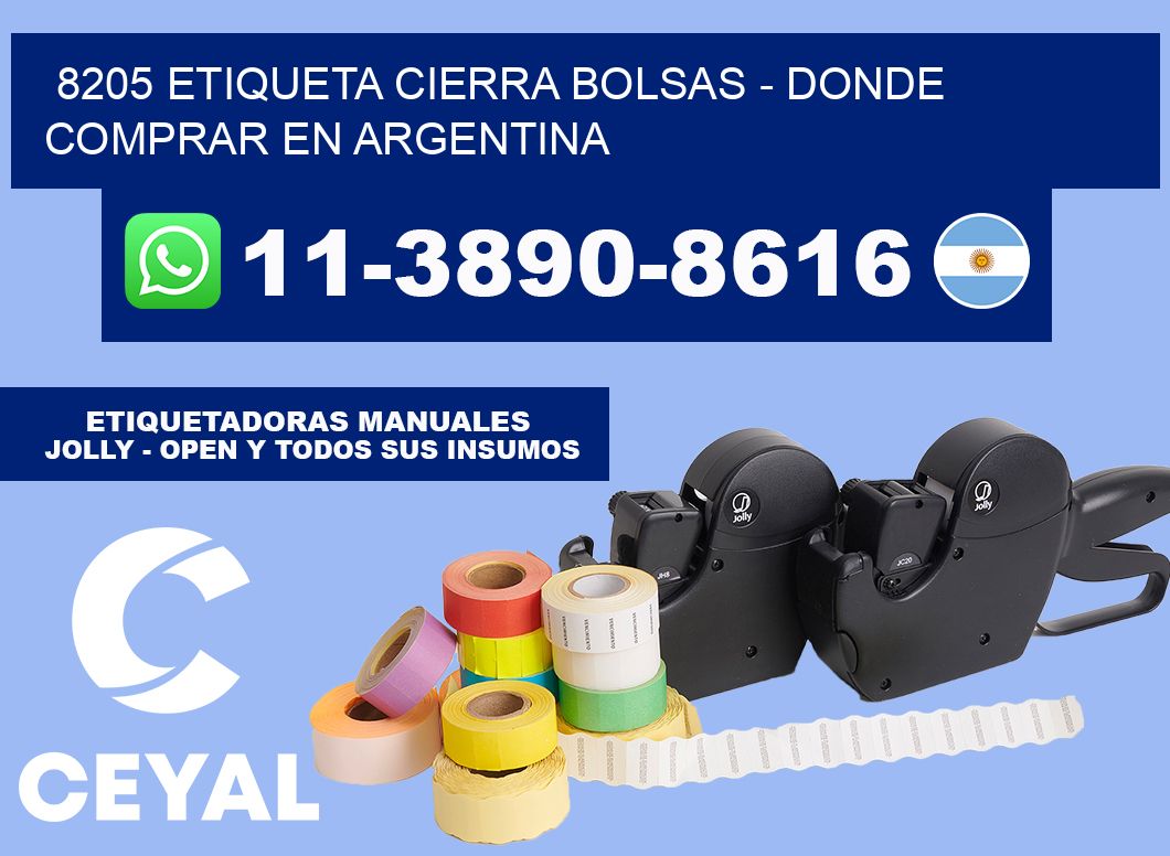 8205 etiqueta Cierra Bolsas - Donde Comprar en Argentina