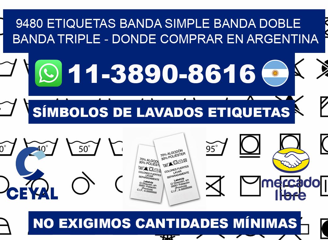 9480 etiquetas banda simple banda doble banda triple - Donde Comprar en Argentina