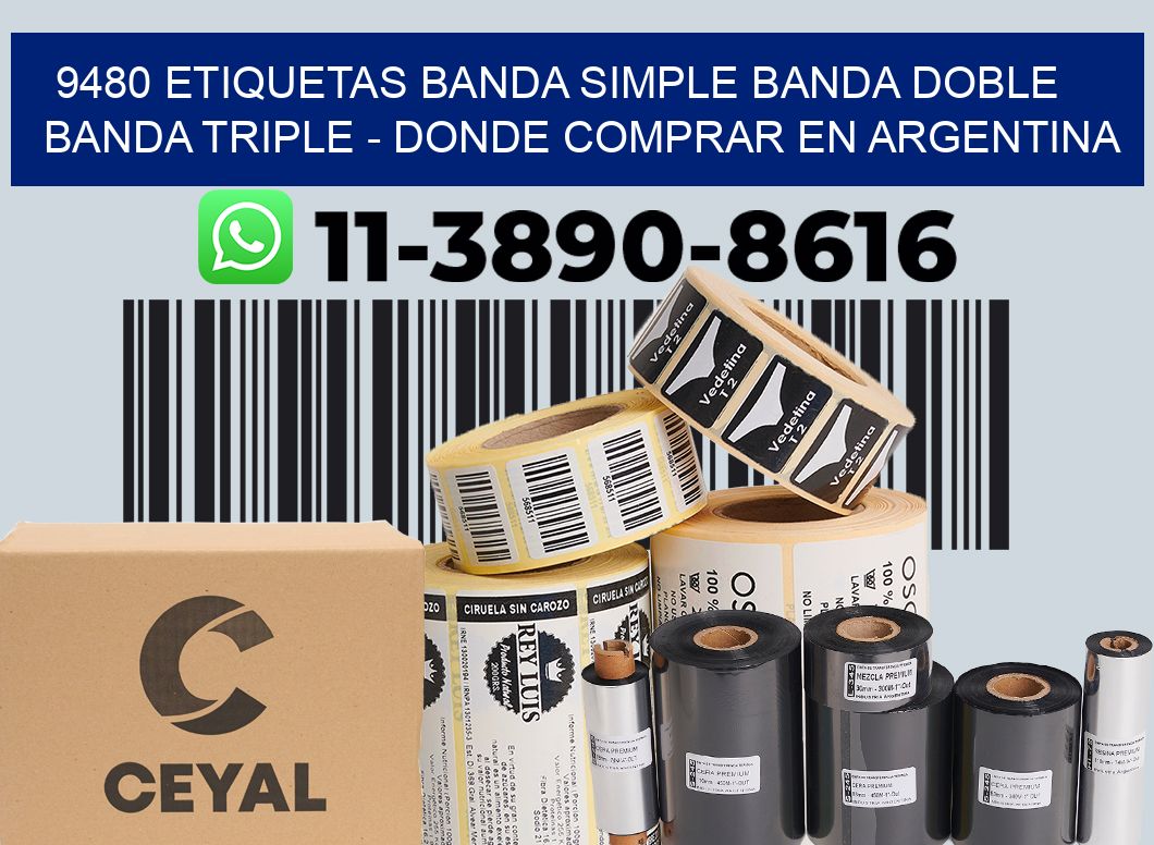 9480 etiquetas banda simple banda doble banda triple - Donde Comprar en Argentina