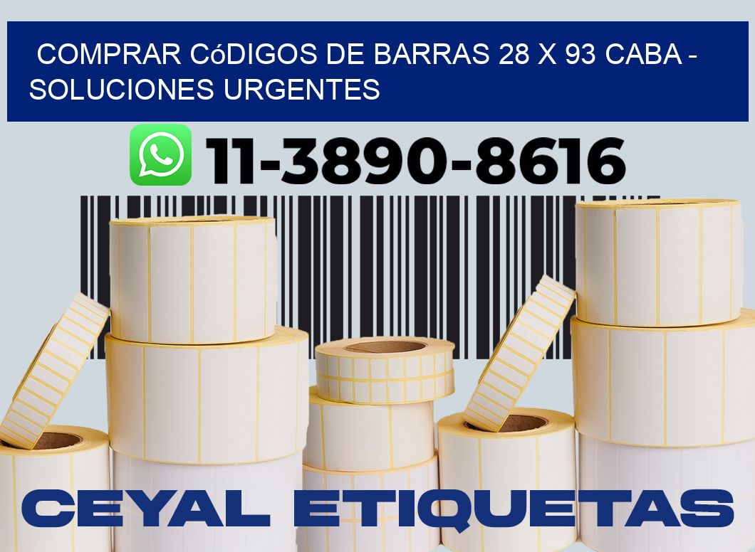 Comprar códigos de barras 28 x 93 CABA - soluciones urgentes