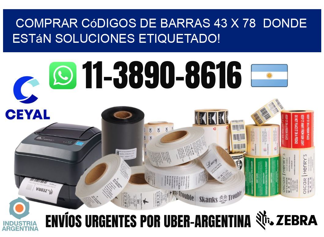 Comprar códigos de barras 43 x 78  donde están soluciones etiquetado!