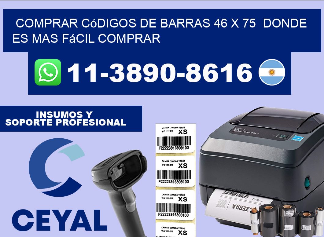 Comprar códigos de barras 46 x 75  Donde es mas fácil comprar
