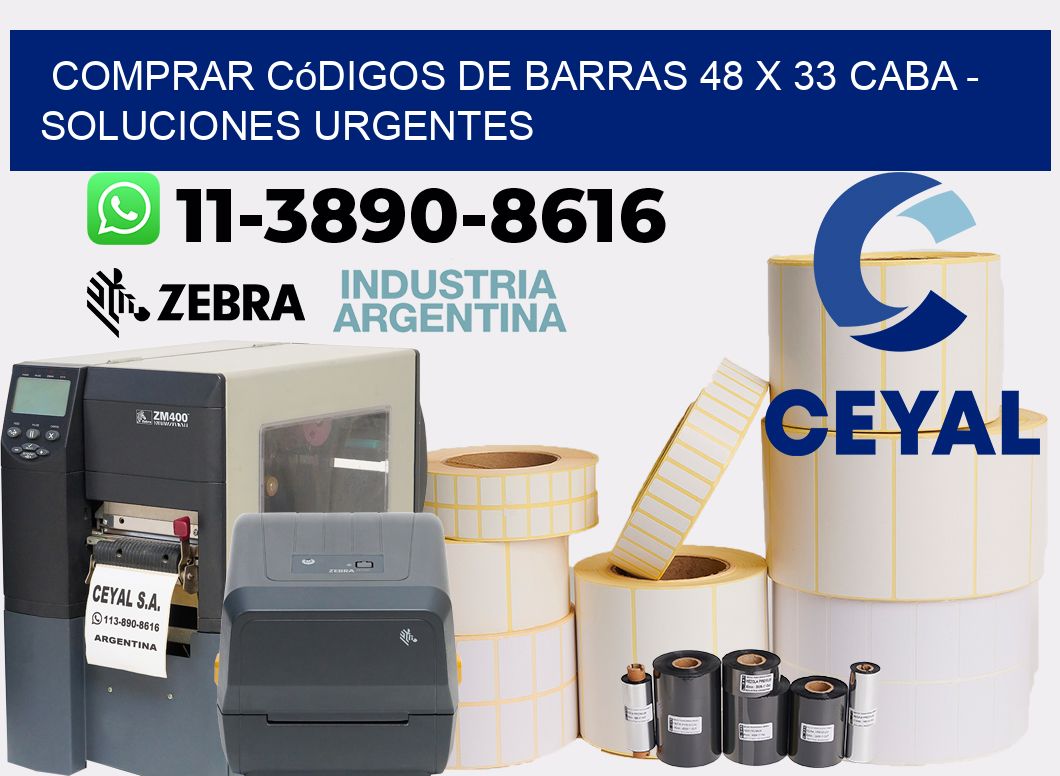 Comprar códigos de barras 48 x 33 CABA - soluciones urgentes