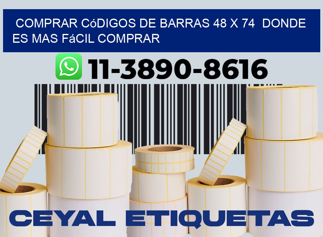 Comprar códigos de barras 48 x 74  Donde es mas fácil comprar