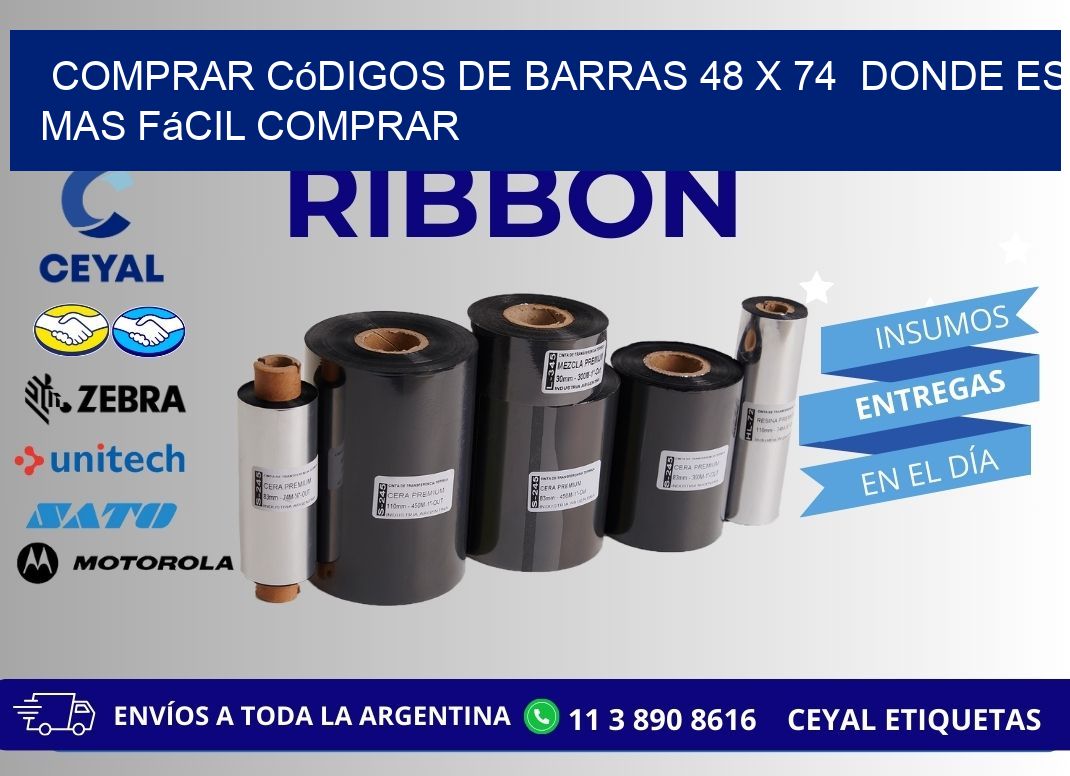 Comprar códigos de barras 48 x 74  Donde es mas fácil comprar