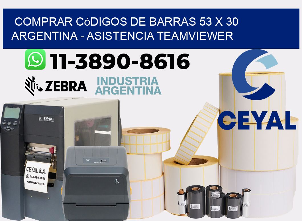 Comprar códigos de barras 53 x 30 argentina - asistencia teamviewer