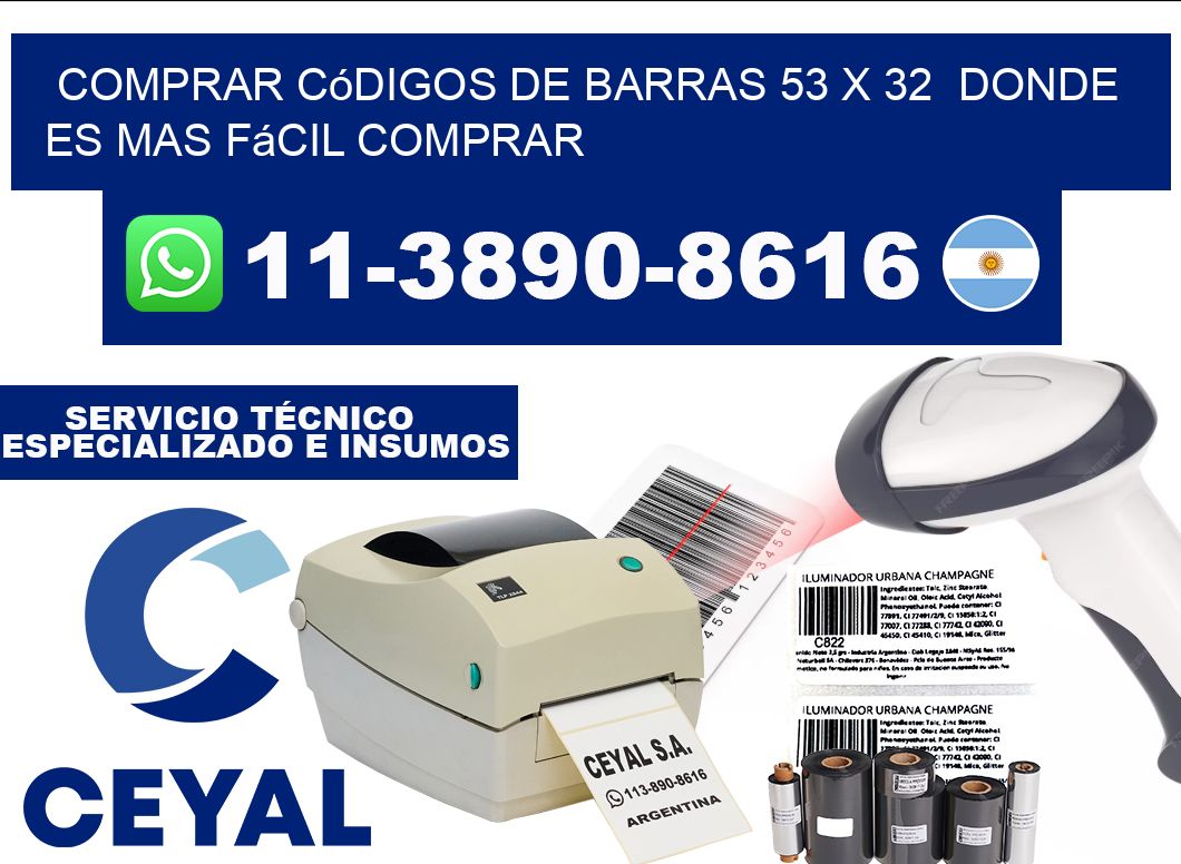 Comprar códigos de barras 53 x 32  Donde es mas fácil comprar